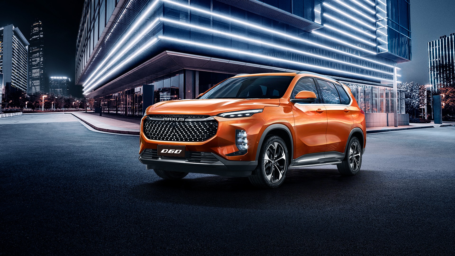 MAXUS D90 full-size 7-seat SUV — front three-quarter view